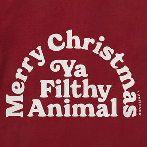 Product image for "Men's Merry Christmas Ya Filthy Animal Long Sleeve Crusher Tee" ||165089_2