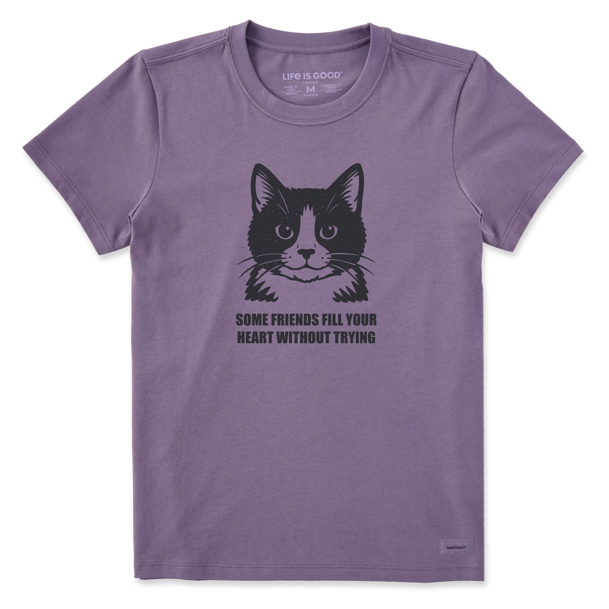 Women's Bert's Fill Your Heart Tuxedo Cat Short Sleeve Tee | Shop