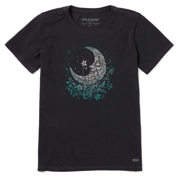 【CPGN STUDIO】WISH A MOON Pigment Short Sleeve T-shirt Women's Moon Bloom Short Sleeve Tee | Shop Life is Good
