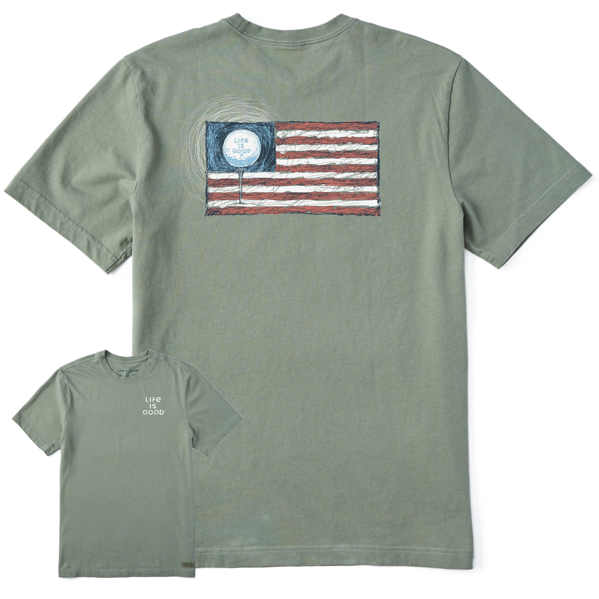 Men's Scribble Golf Flag Short Sleeve Tee | Shop Life is Good