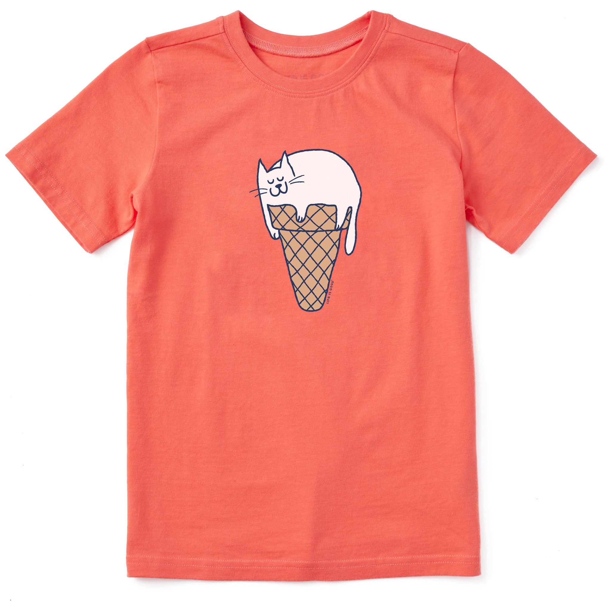 Kids Ice Cream Cat Short Sleeve Crusher Tee | Shop Life is Good