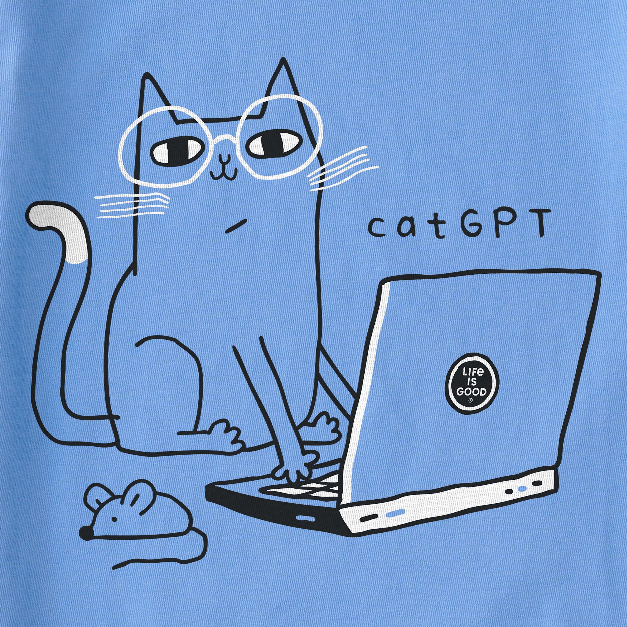 Kids CatGPT Laptop Short Sleeve Crusher Tee | Shop Life is Good