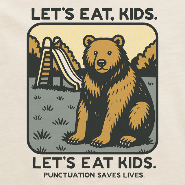 Product image for "Women's Bert's Shirts Let's Eat Kids Short Sleeve Crusher Tee" ||167657_2
