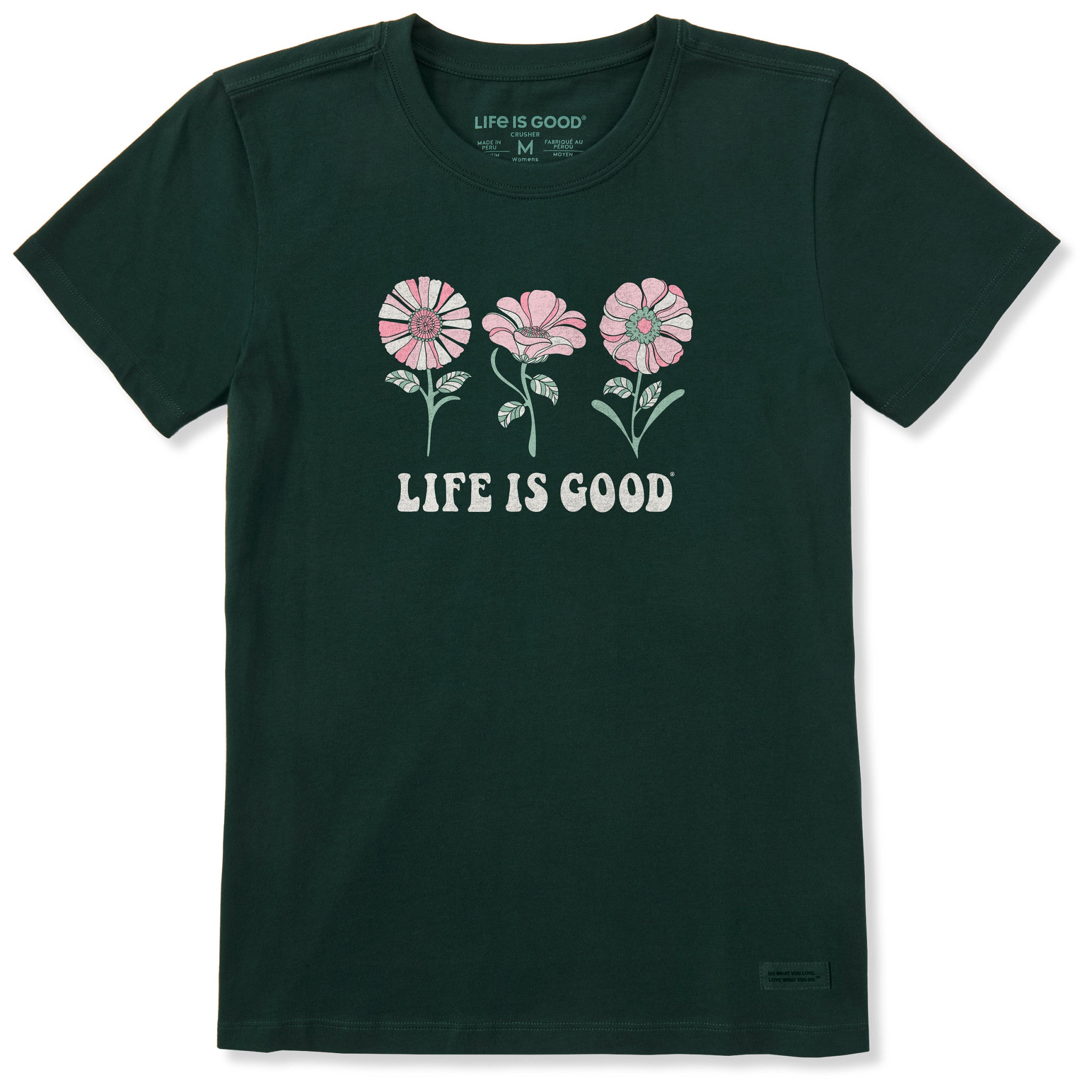 Women's 3 Flowers Short Sleeve Crusher Tee | Shop Life is Good