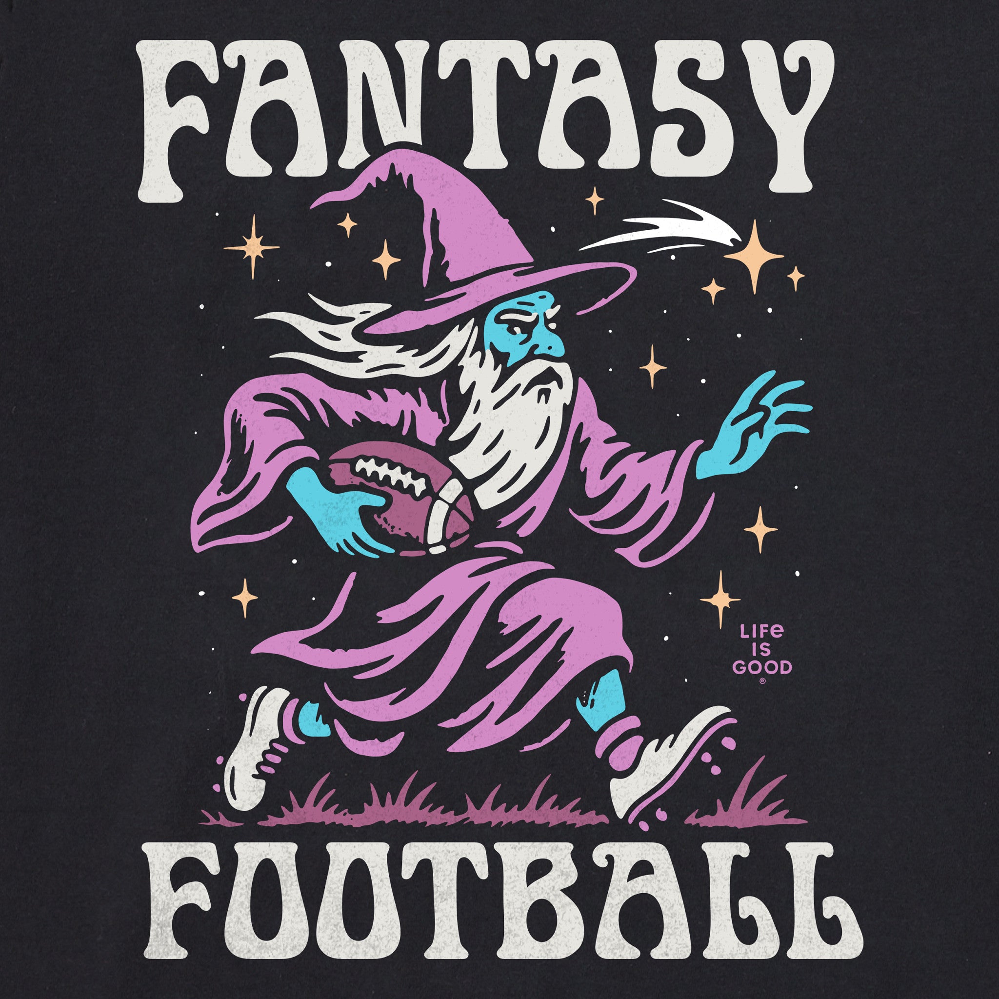 趣味・スポーツ・実用 LIFE-TEXT Women's Fantasy Football Rushing Wizard Short Sleeve Crusher Boxy