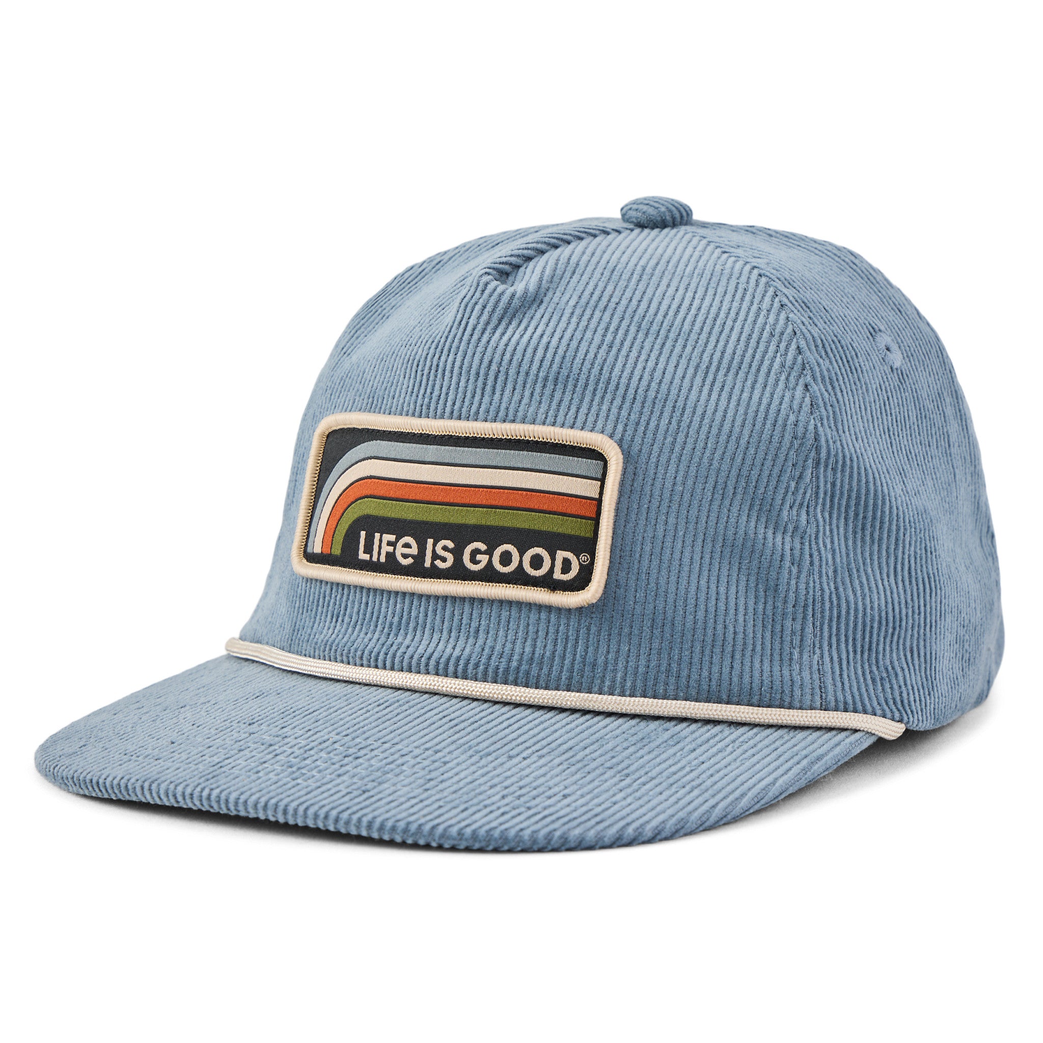 Adult Unisex LIG Stripes Patch Corduroy Rope Hat | Shop Life is Good