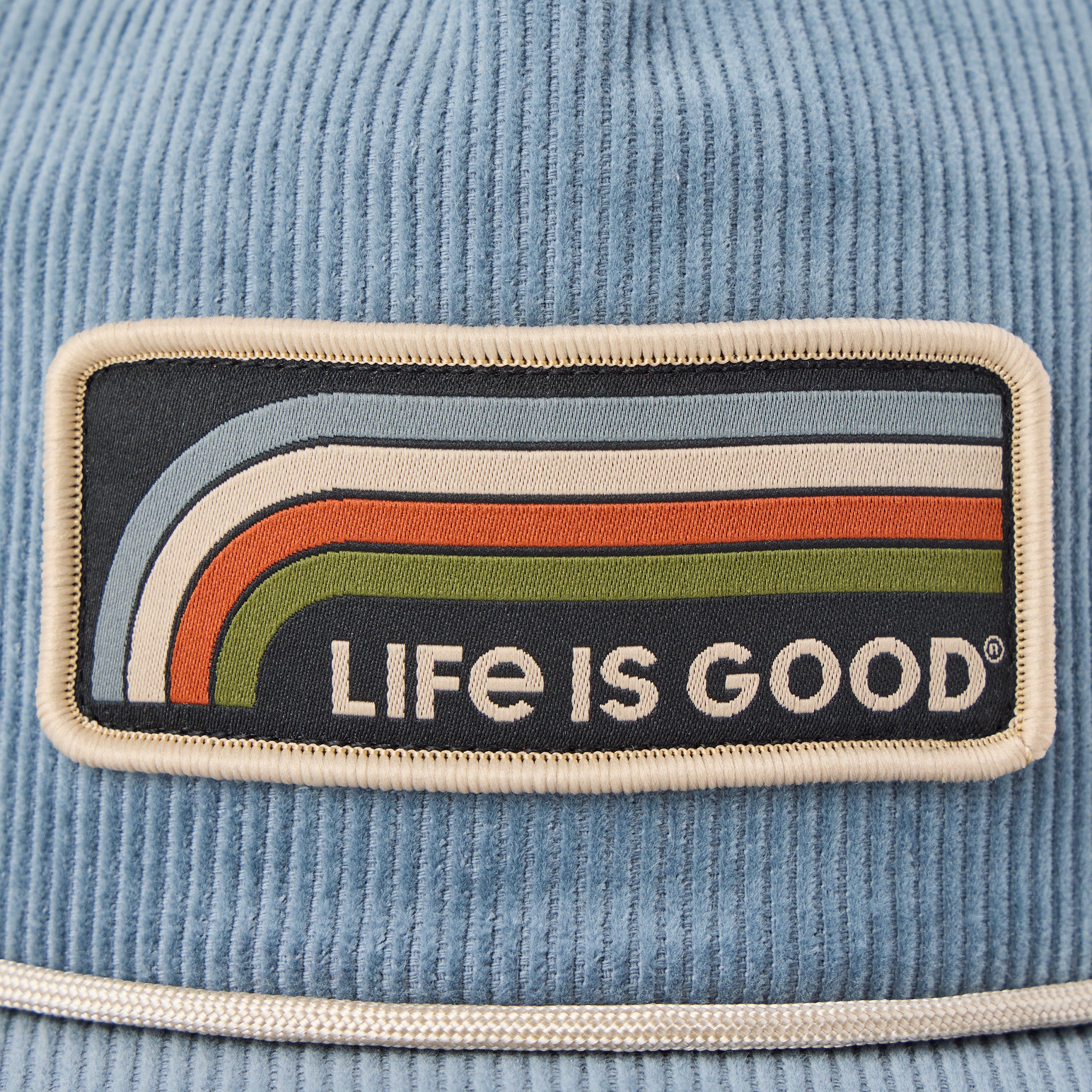 Adult Unisex LIG Stripes Patch Corduroy Rope Hat | Shop Life is Good
