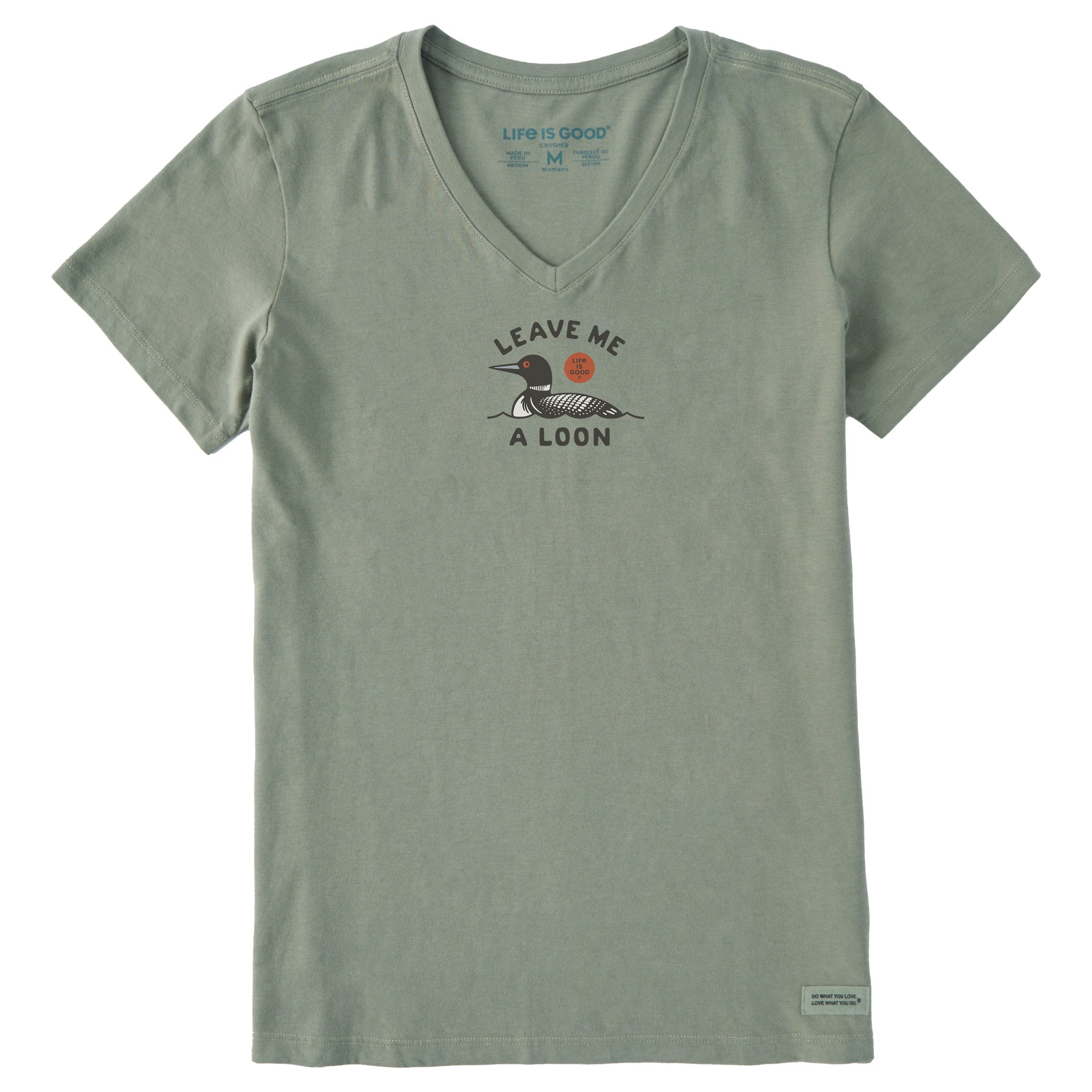 Women's Leave Me a Loon Short Sleeve Crusher Vee | Shop Life is Good