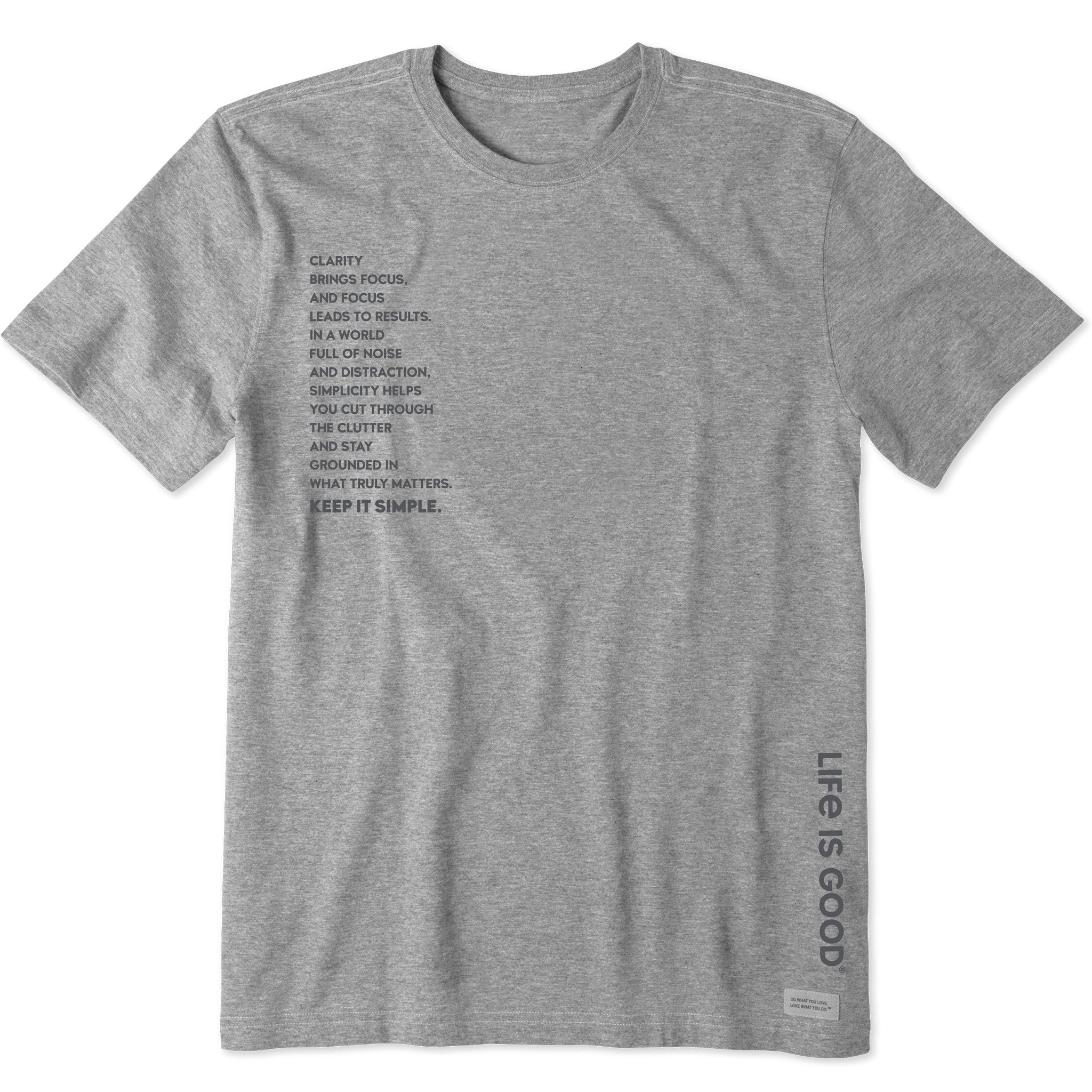 Men's Keep it Simple Quote Short Sleeve Crusher Tee | Shop Life is
