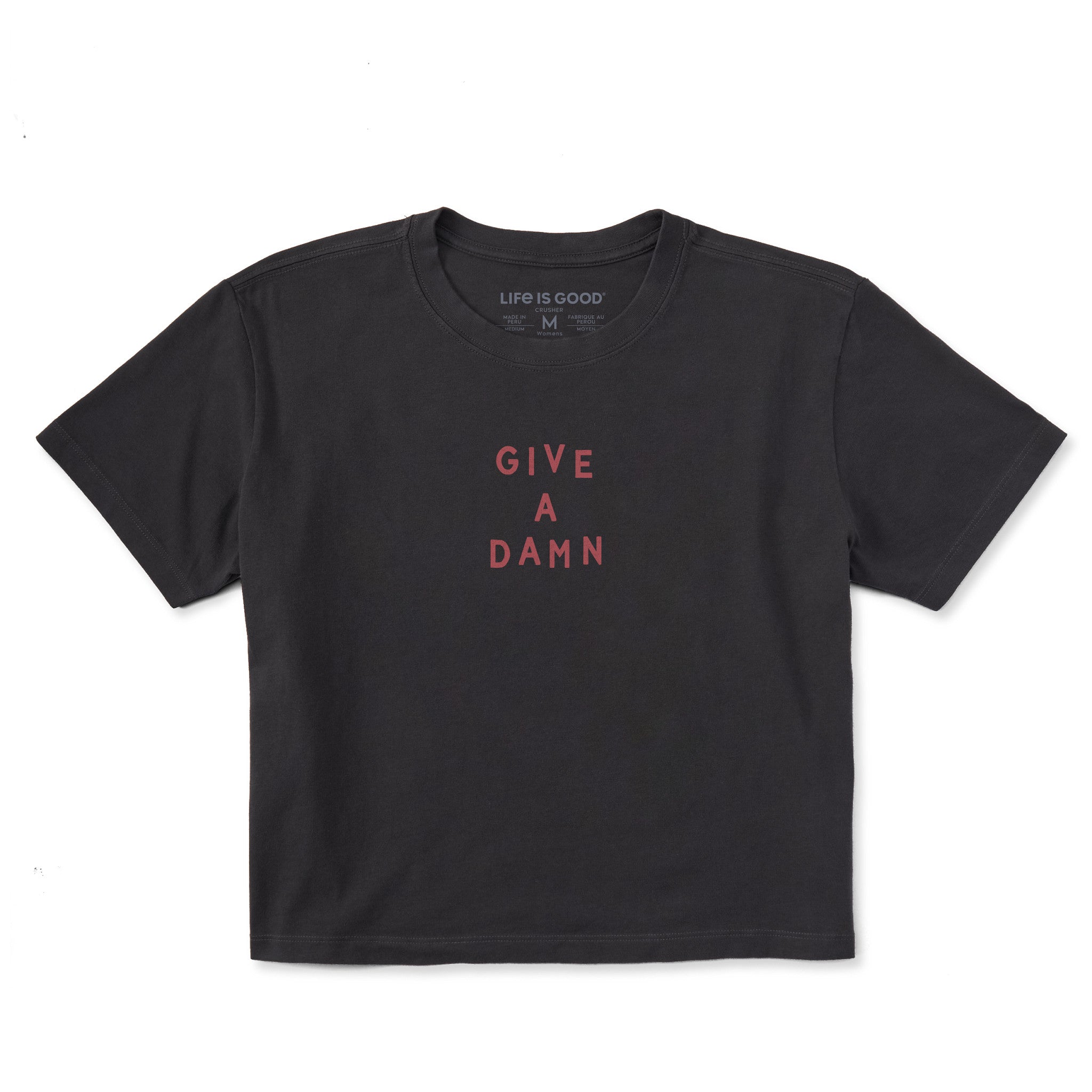 Women's Give a Damn Short Sleeve Crusher Boxy Tee | Shop Life is Good