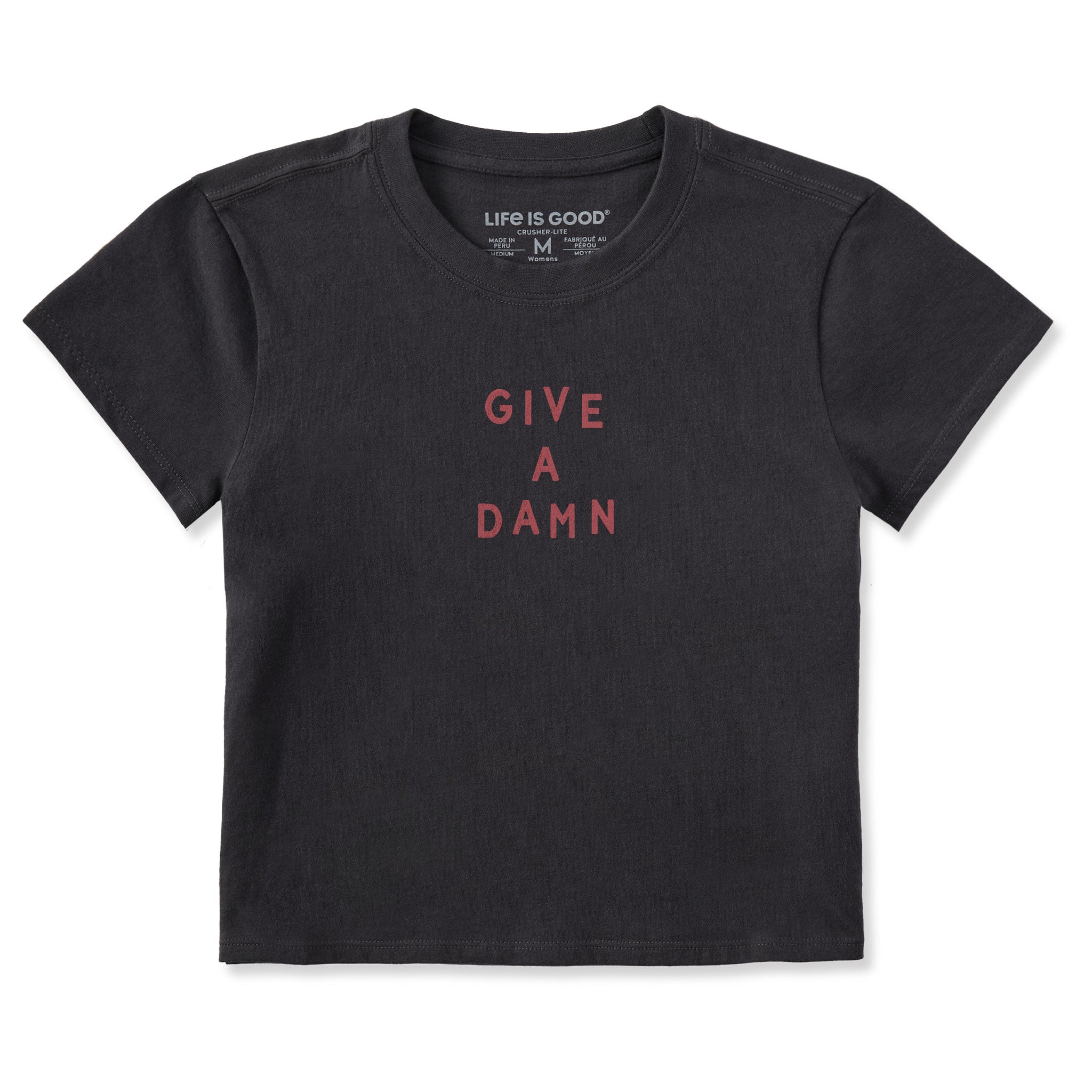 Women's Give a Damn Crusher-LITE Shrunken Tee | Shop Life is Good