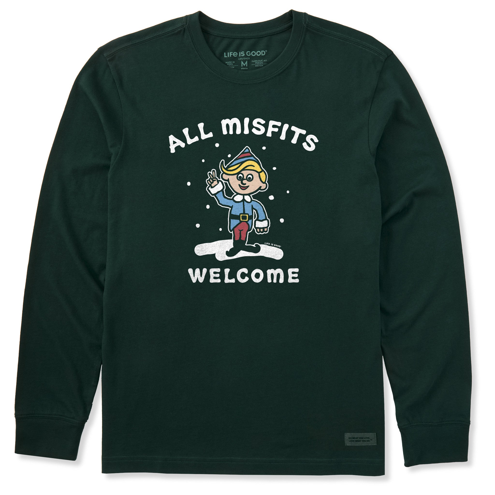 Men's All Misfits Welcome Long Sleeve Crusher Tee | Shop Life is Good