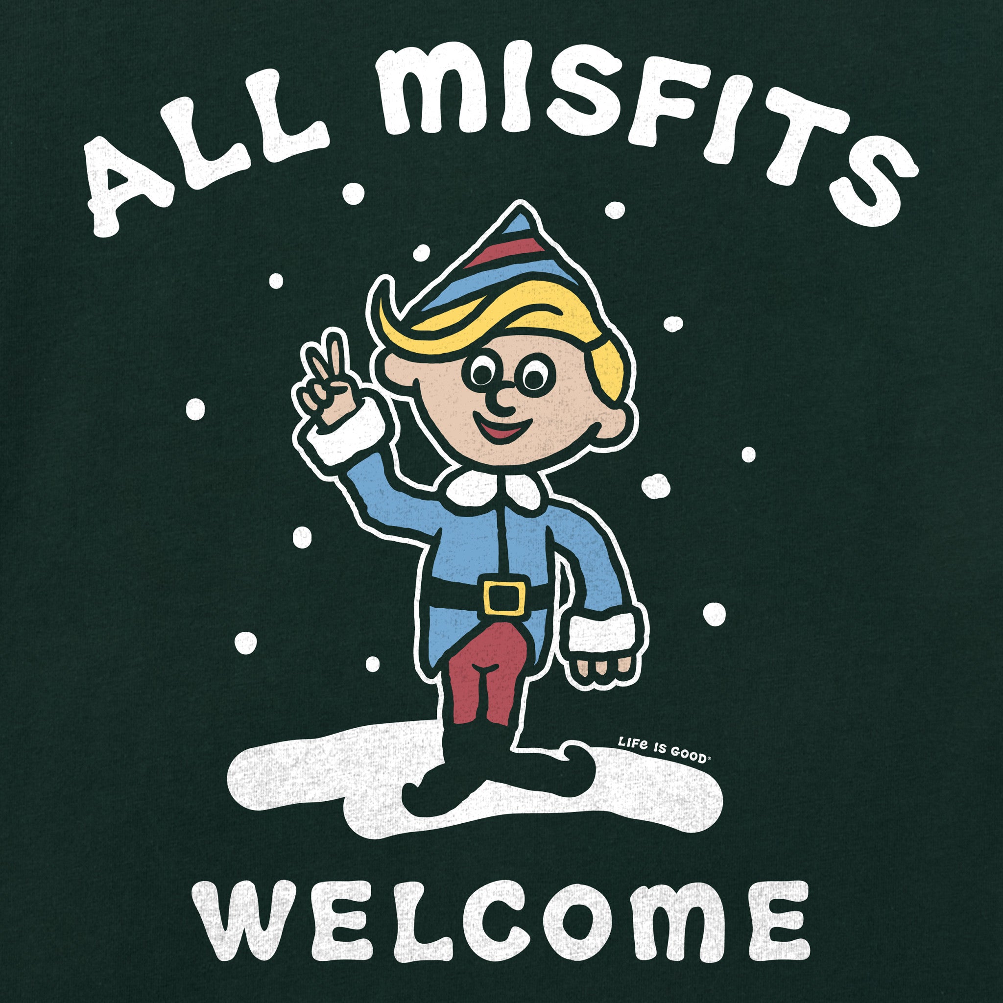 Men's All Misfits Welcome Long Sleeve Crusher Tee | Shop Life is Good