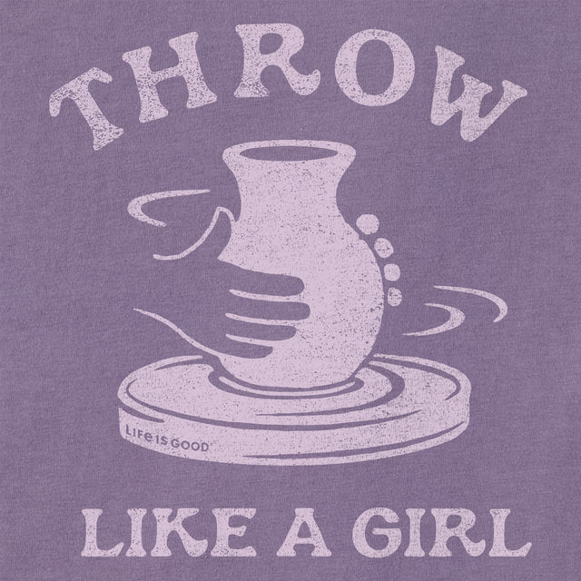 Product image for "Women's Throw Like a Girl Short Sleeve Crusher Boxy Tee" ||171766_2