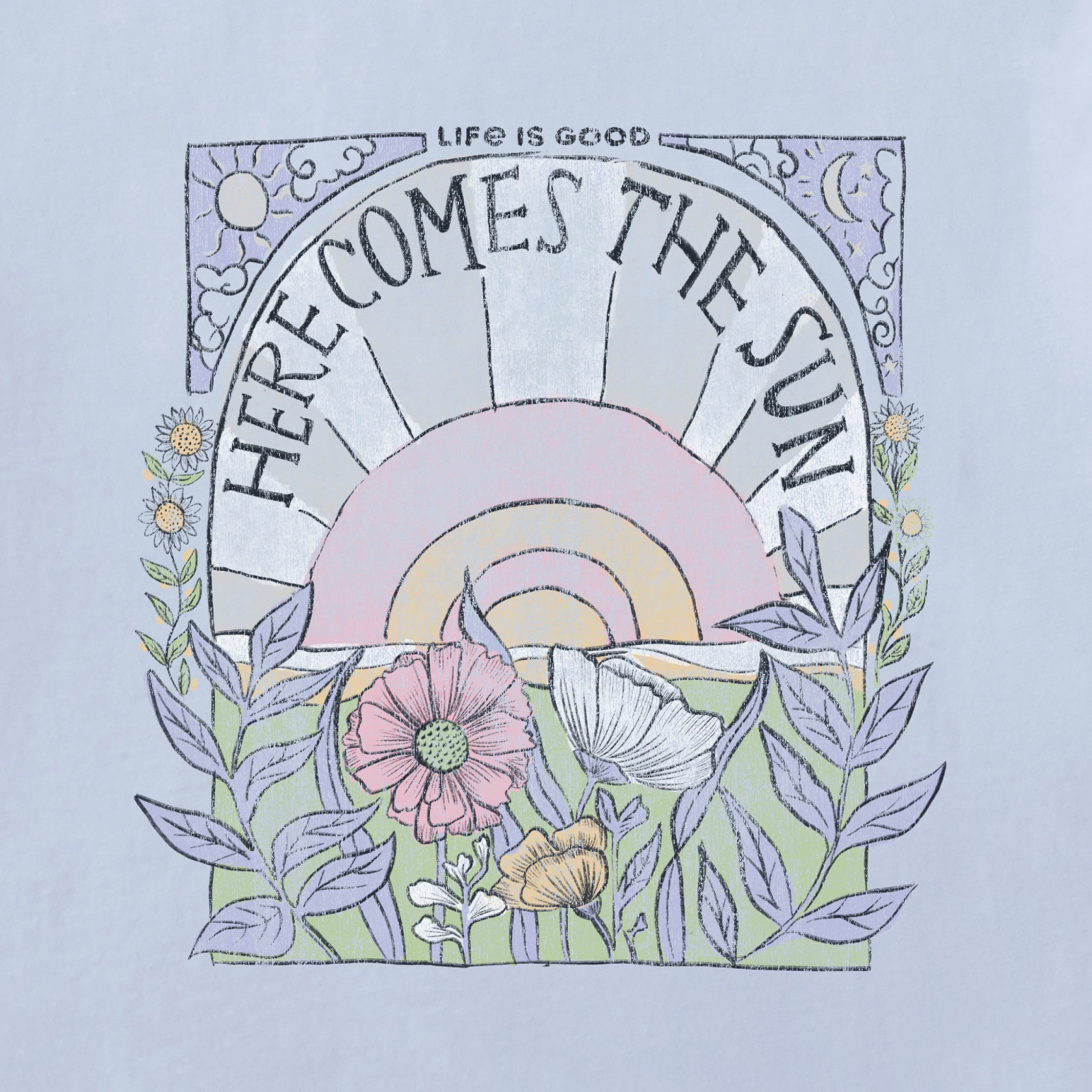 パーツ hippie Kids Here Comes The Sun Hippie Long Sleeve Crusher Boxy Tee | Shop