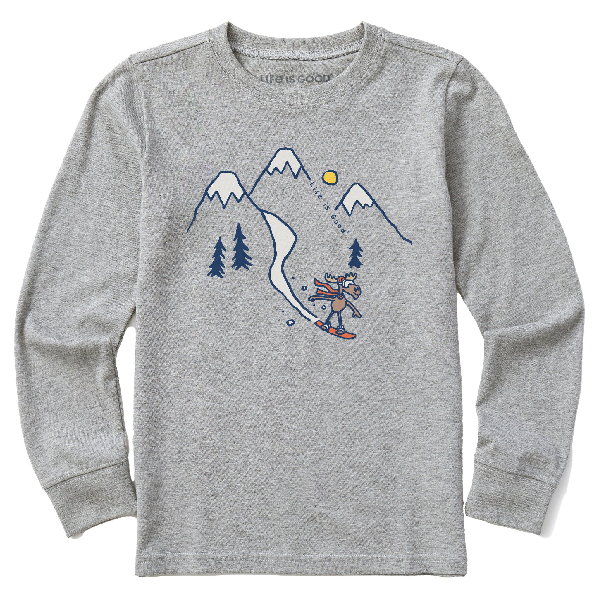Kids Moose Snowboard Vista Long Sleeve Crusher Tee | Shop Life is Good