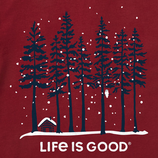 Product image for "Women's Snowy Owl Tall Pines Long Sleeve Crusher Tee" ||172137_2