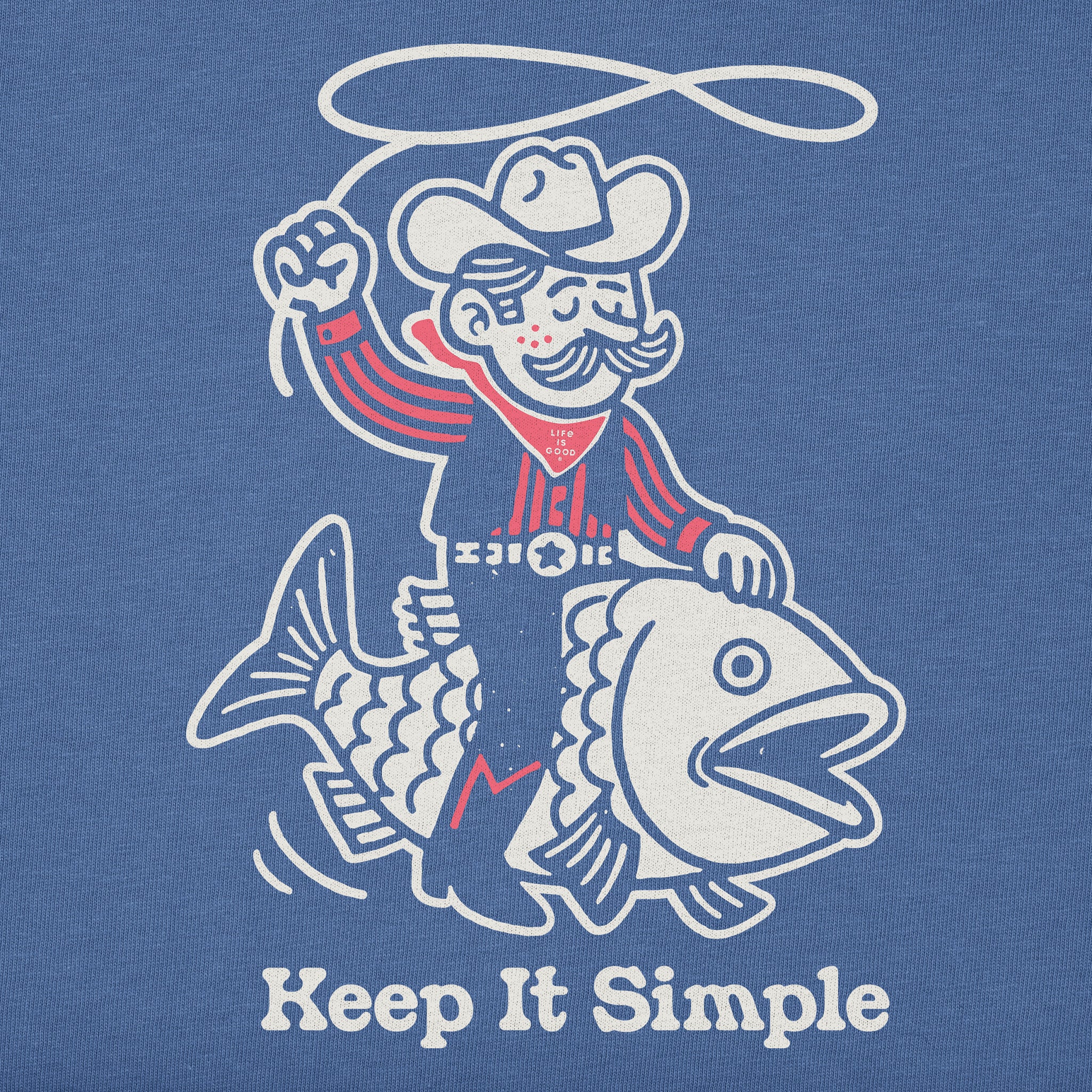 Men's Keep it Simple Cowboy Fish Short Sleeve Tee | Shop Life is Good