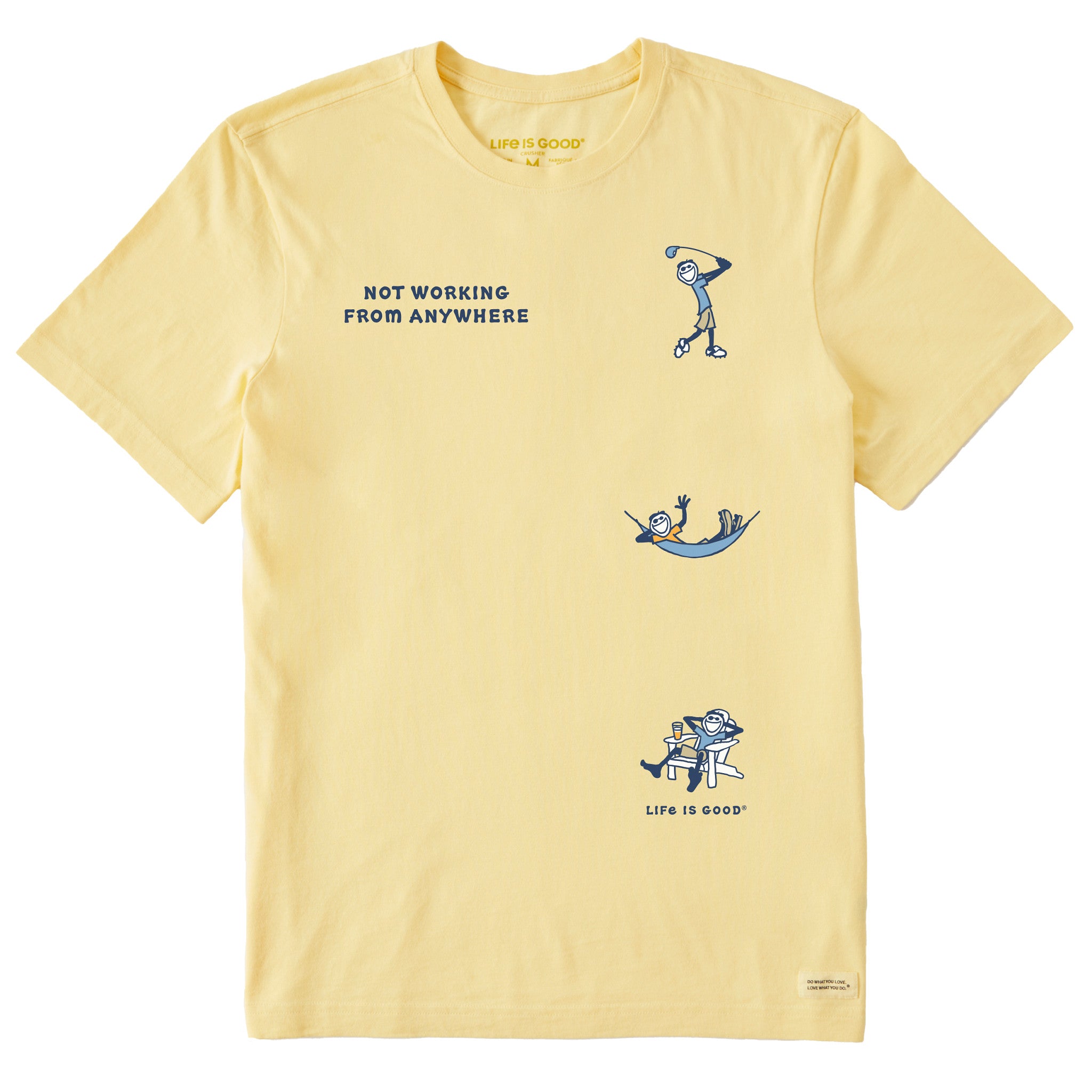Men's Not Working from Anywhere Medley Short Sleeve Crusher Tee Men's Not Working from Anywhere Medley Short Sleeve Crusher Tee