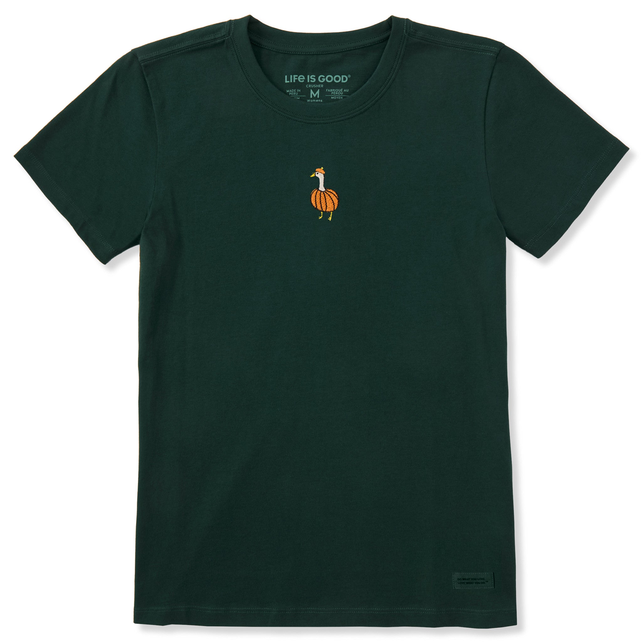 Women's Embroidered Pumpkin Goose Short Sleeve Crusher Tee | Shop