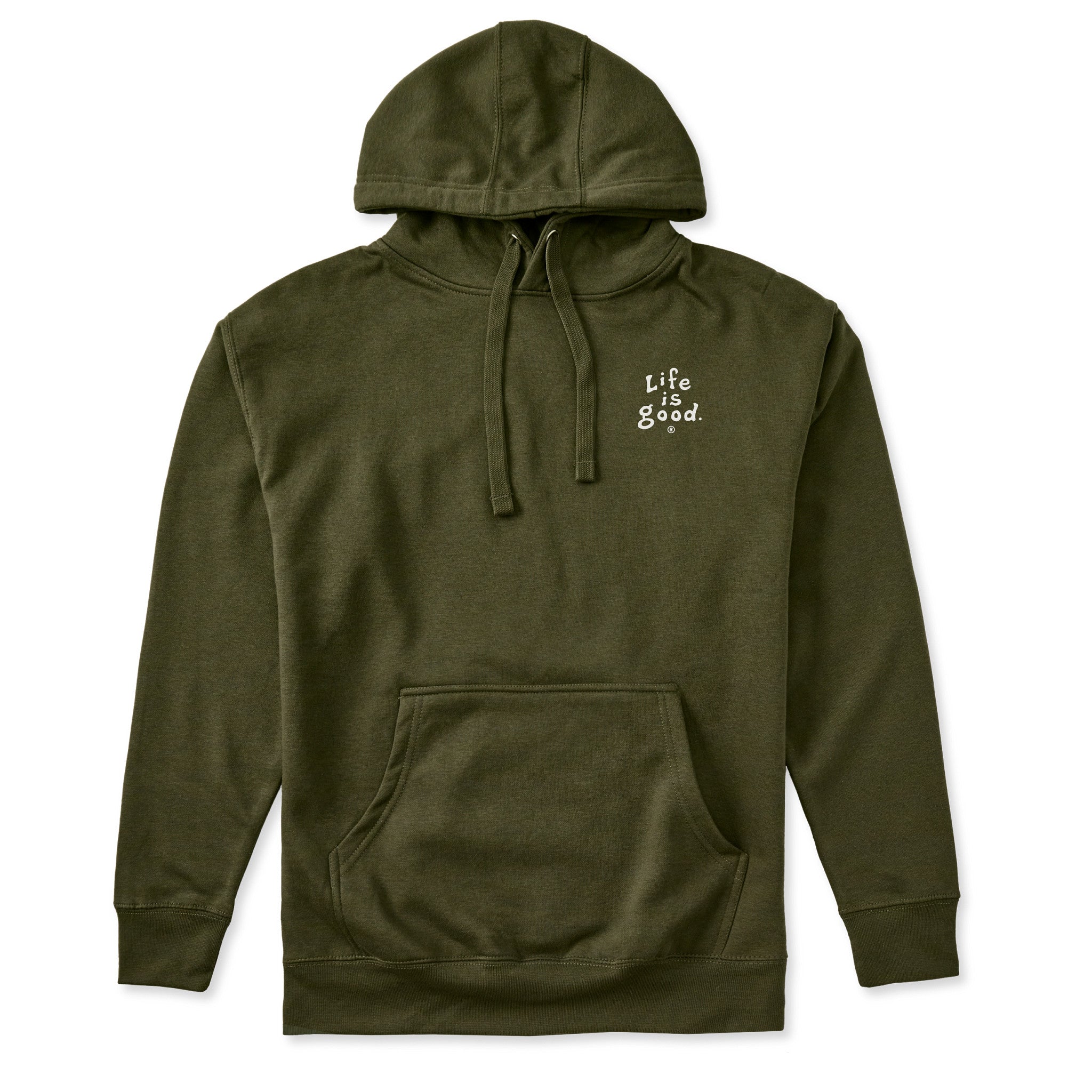 life is good Adult Unisex LIG Vintage Wordmark Stacked Every Wear Hoodie Sweatshirt