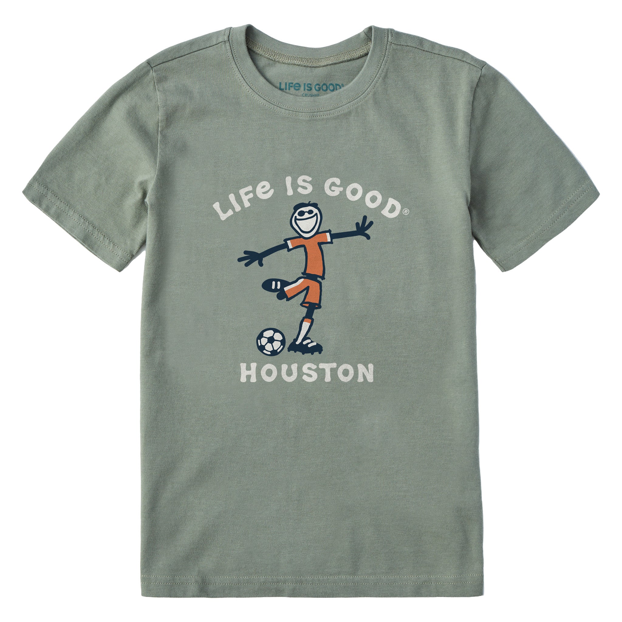 Kids Houston Soccer Short Sleeve Crusher Tee | Shop Life is Good