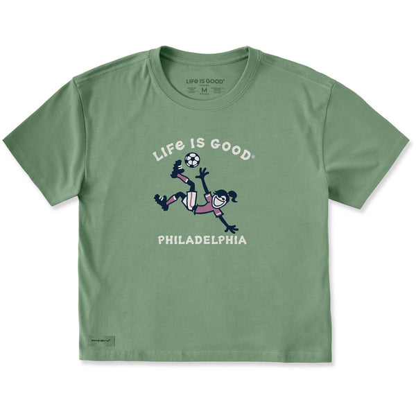 Women's Philadelphia Soccer Short Sleeve Crusher Boxy Tee | Shop