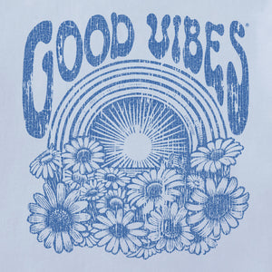Product image for "Women's Good Vibes Flowers Short Sleeve Crusher Boxy Tee" ||173337_2