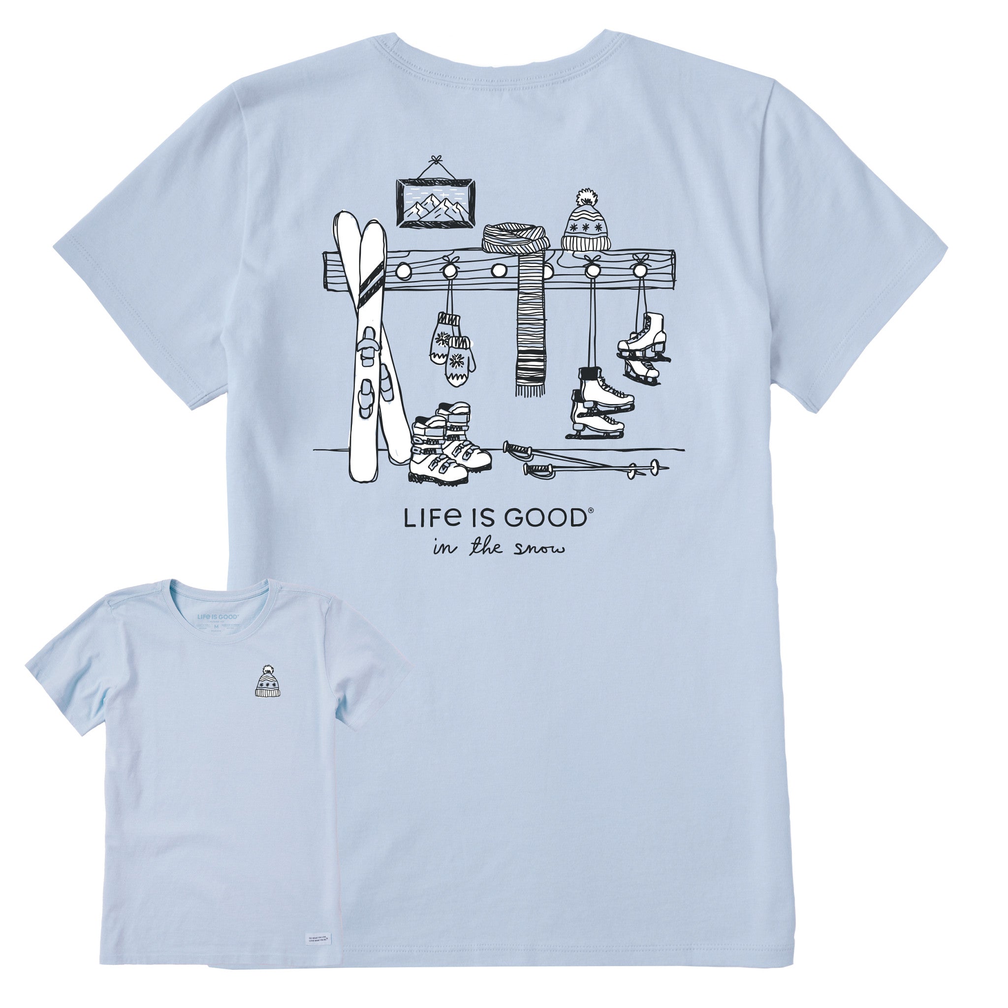 Women's Life is Good in the Snow Short Sleeve Crusher Tee | Shop