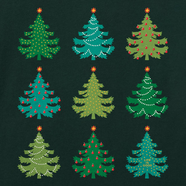 Product image for "Women's Nine Christmas Trees Long Sleeve Crusher Tee" ||174647_2