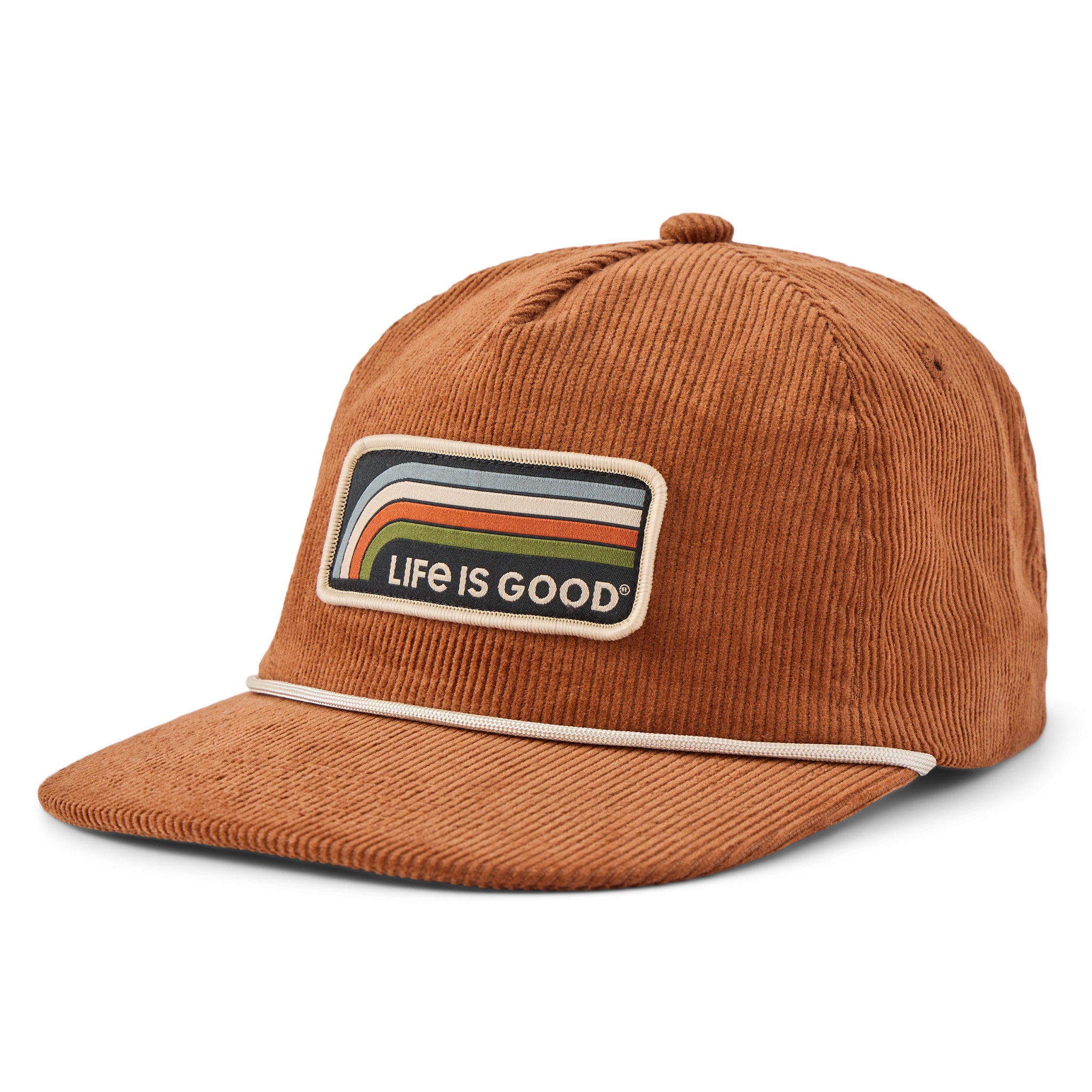 Adult Unisex LIG Stripes Patch Corduroy Rope Hat | Shop Life is Good