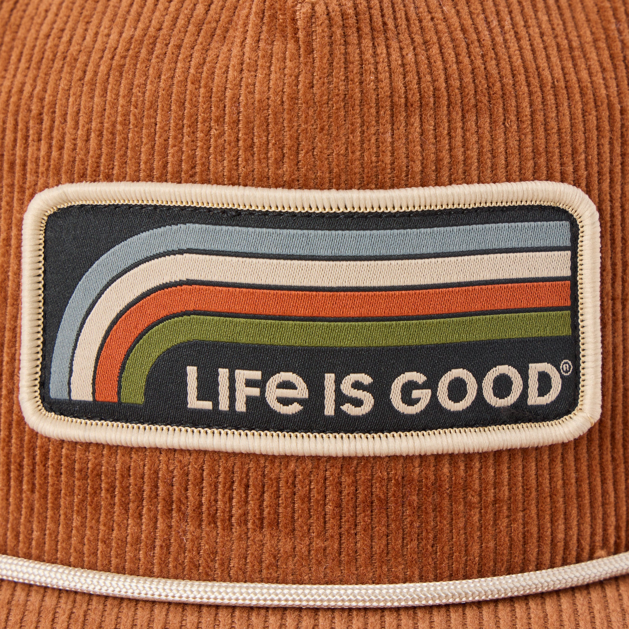 Adult Unisex LIG Stripes Patch Corduroy Rope Hat | Shop Life is Good