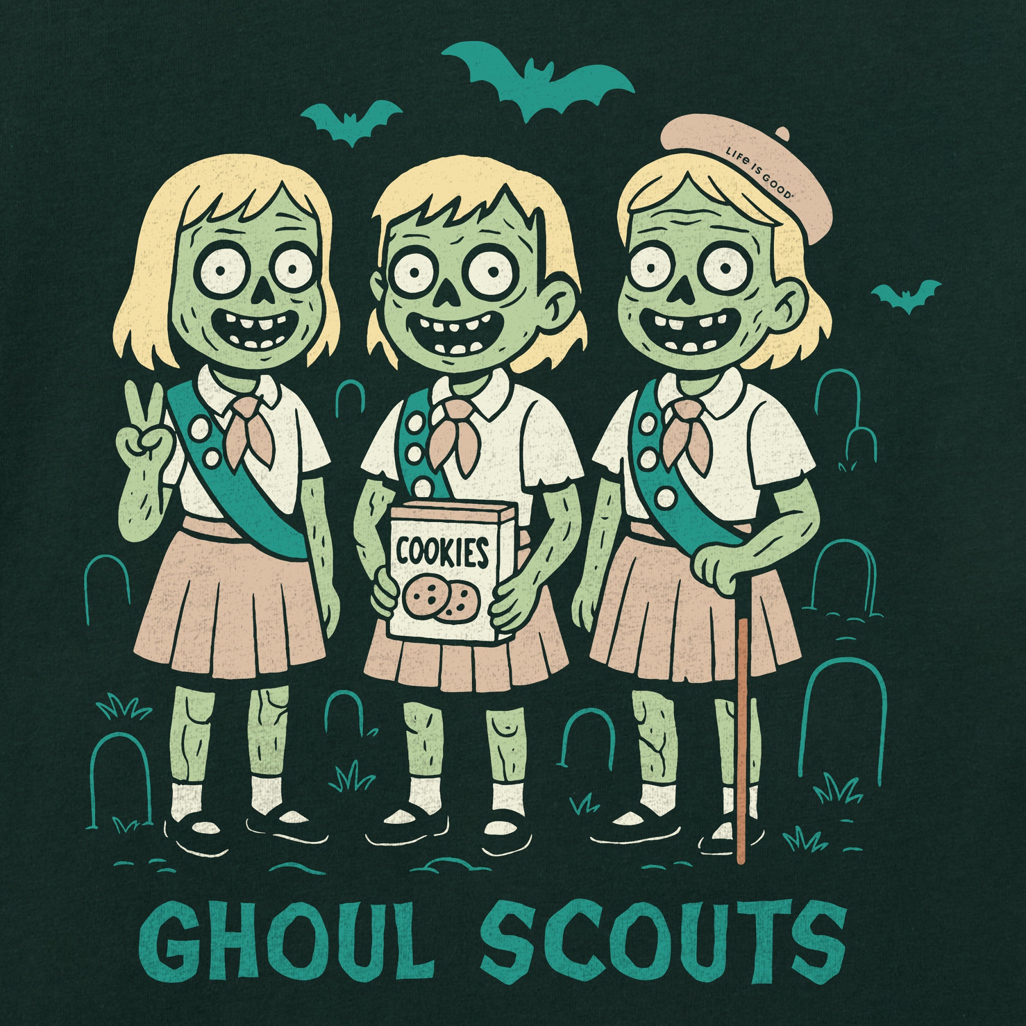 Kids Ghoul Scouts Short Sleeve Crusher Tee | Shop Life is Good