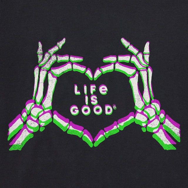 Product image for "Women's Skeleton Love Short Sleeve Crusher Vee" ||175019_2