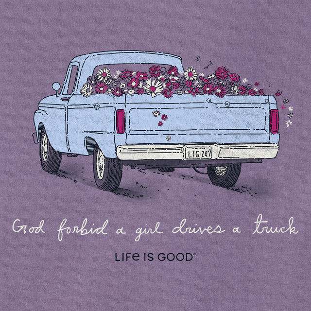 Product image for "Women's God Forbid a Girl Drives a Truck Short Sleeve Crusher Tee" ||176396_2