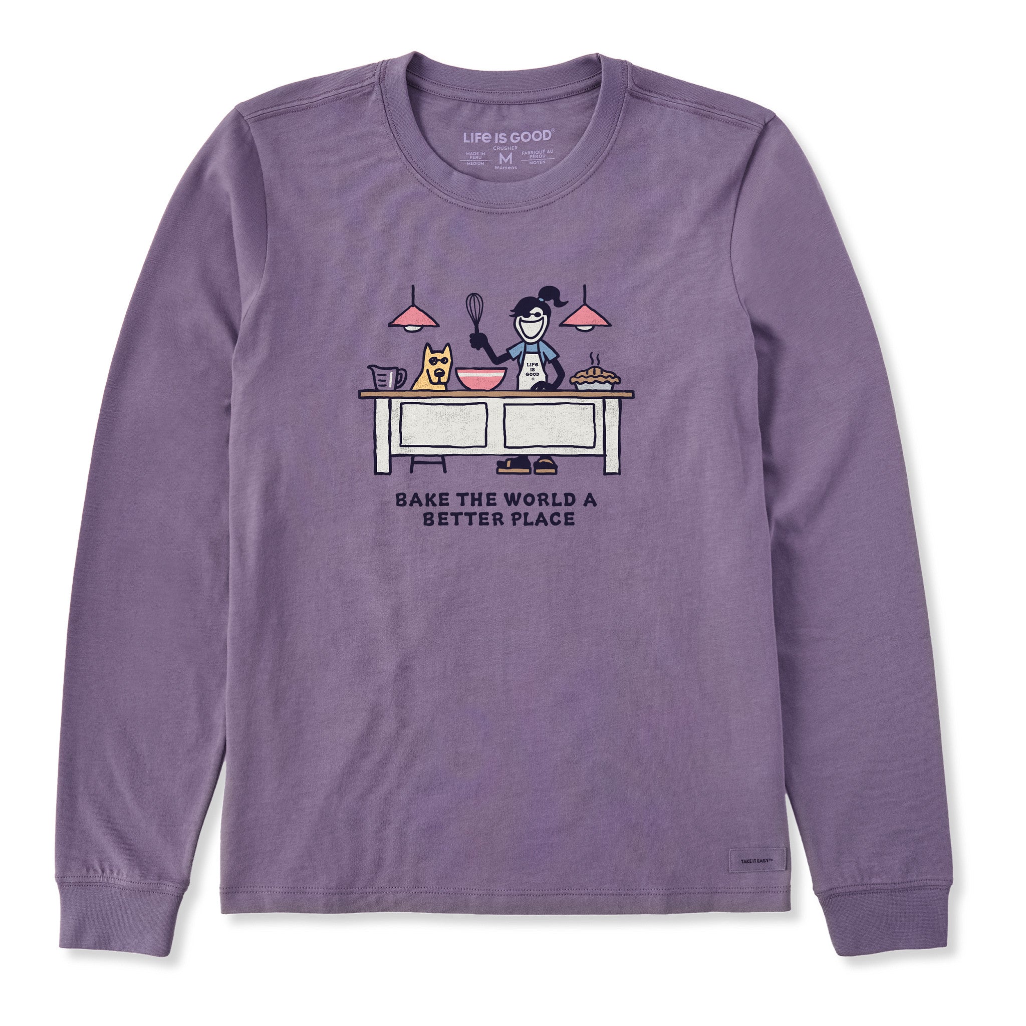 Women's Bake the World a Better Place Jackie Long Sleeve Crusher