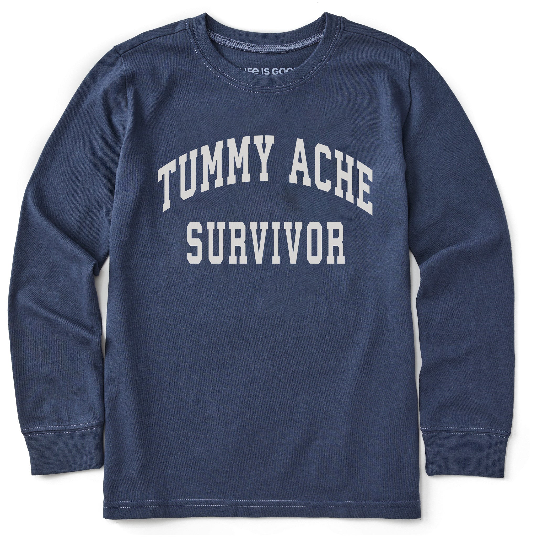 Kids Tummy Ache Survivor Arch Long Sleeve Crusher Tee | Shop Life