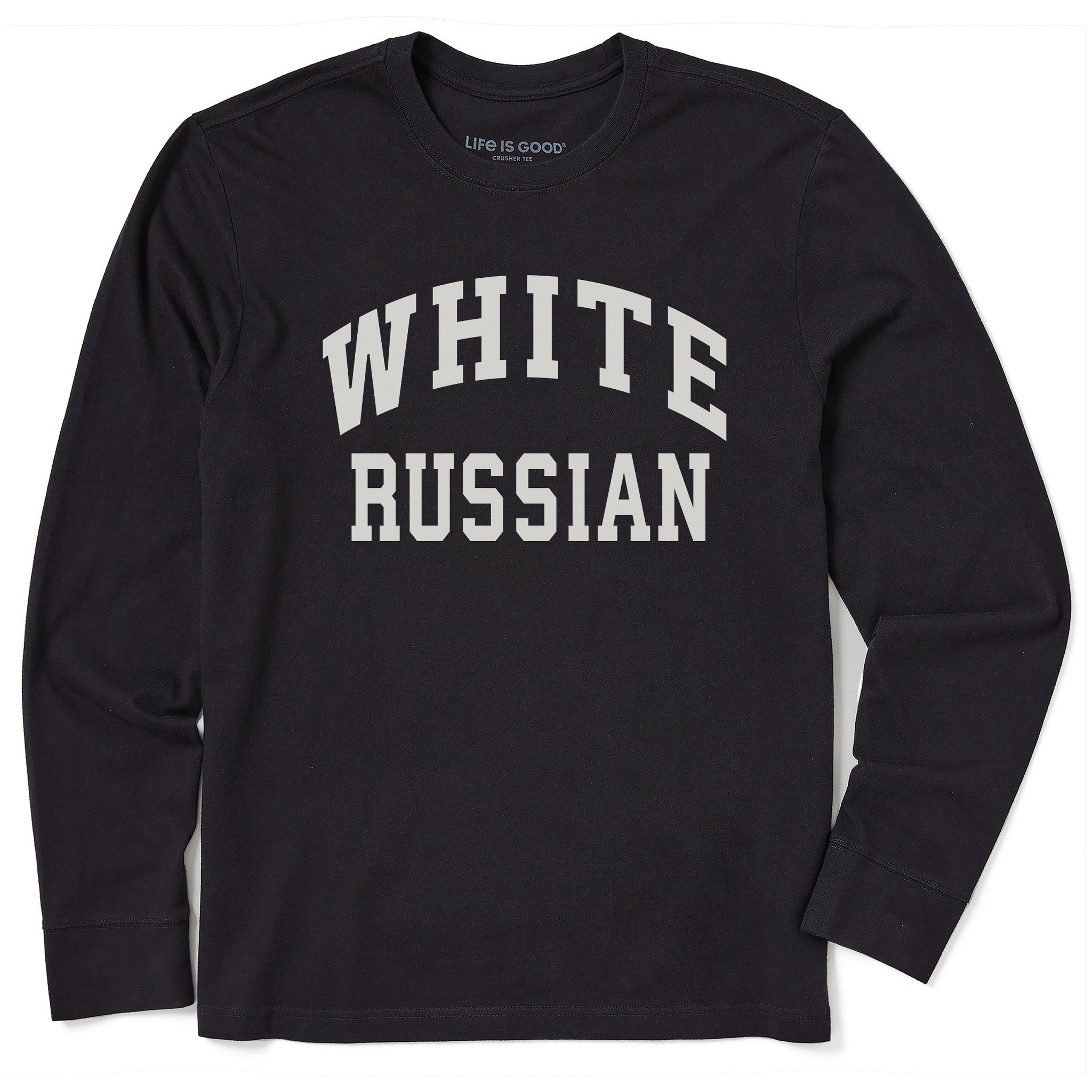 Men's White Russian Long Sleeve Crusher Tee | Shop Life is Good