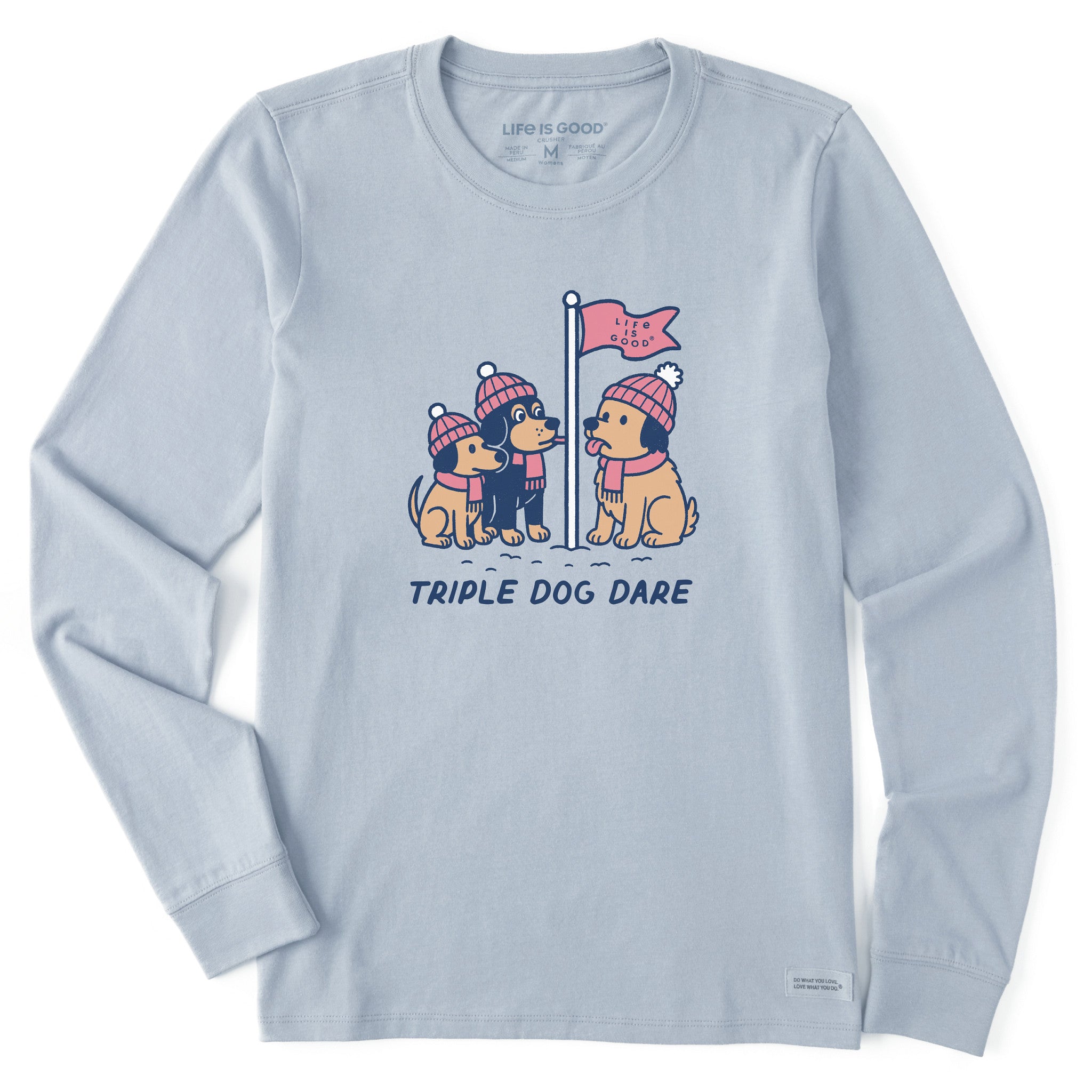 Women's Triple Dog Dare Long Sleeve Crusher Tee | Shop Life is Good