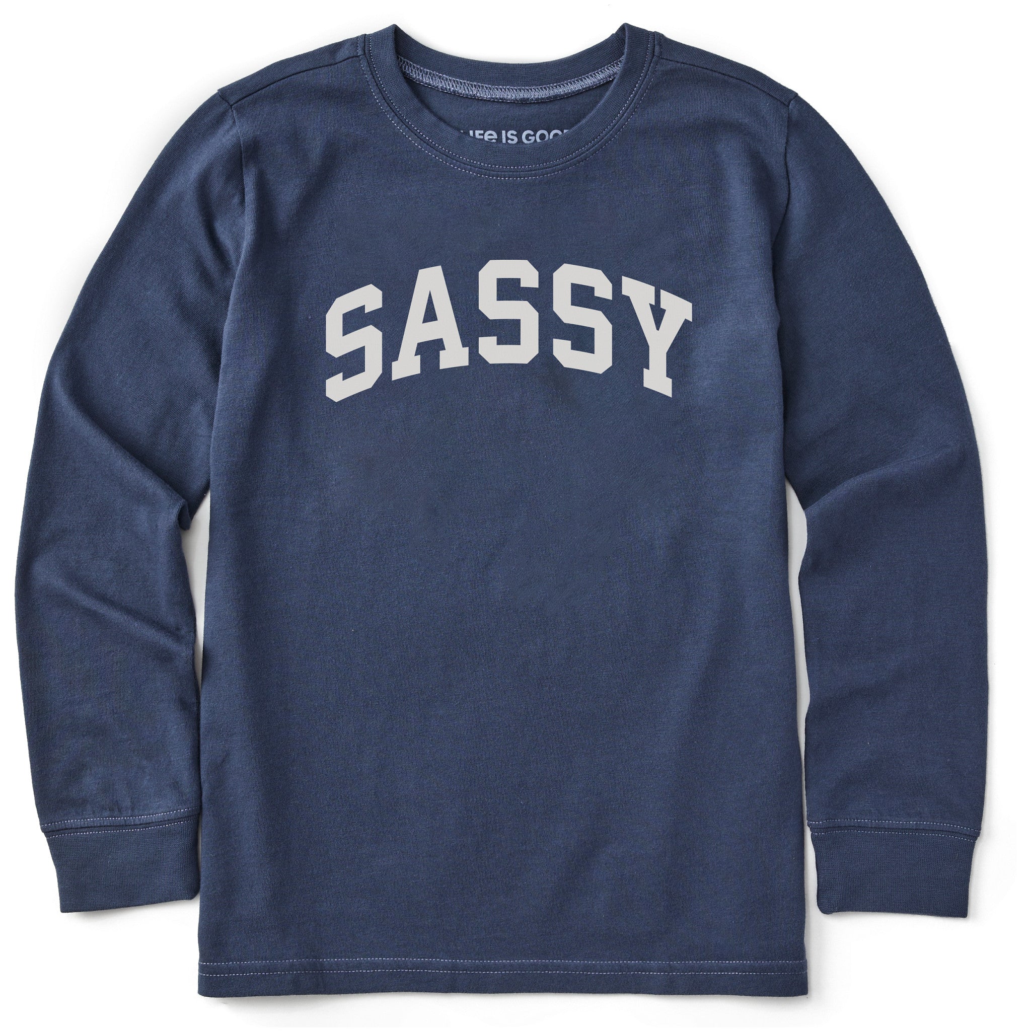 Kids Sassy Arch Long Sleeve Crusher Tee | Shop Life is Good