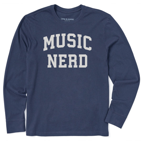 Men's Music Nerd Arch Long Sleeve Crusher Tee | Shop Life is Good