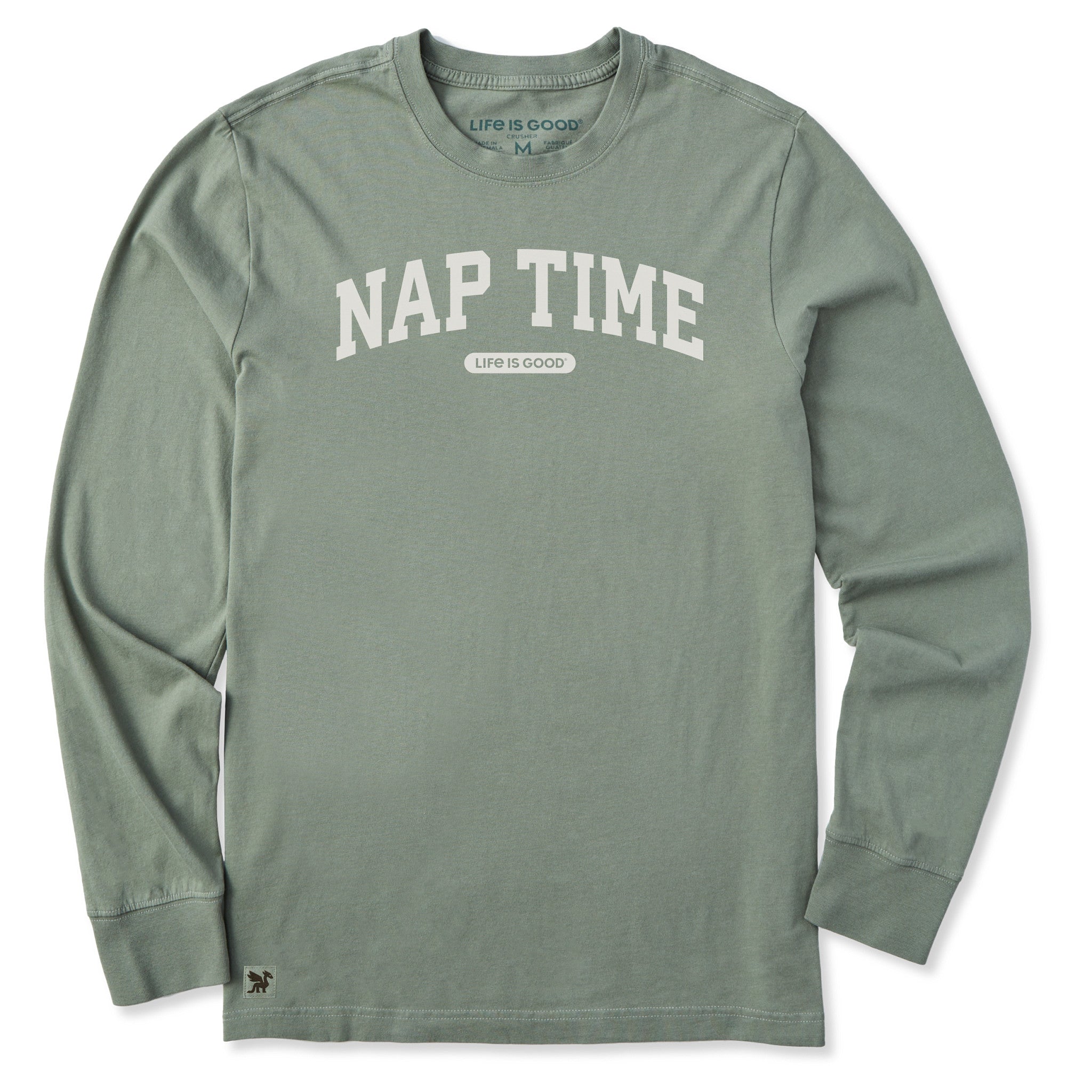 naptime シャツ Men's Nap Time Arch Long Sleeve Crusher Tee | Shop Life is Good