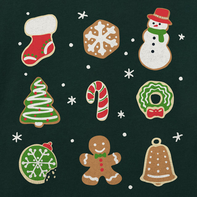 Product image for "Kids Nine Christmas Cookies Long Sleeve Crusher Tee" ||182884_2