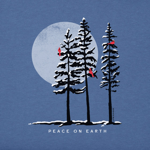 Product image for "Women's Peace on Earth Cardinals Long Sleeve Crusher Tee" ||183055_2