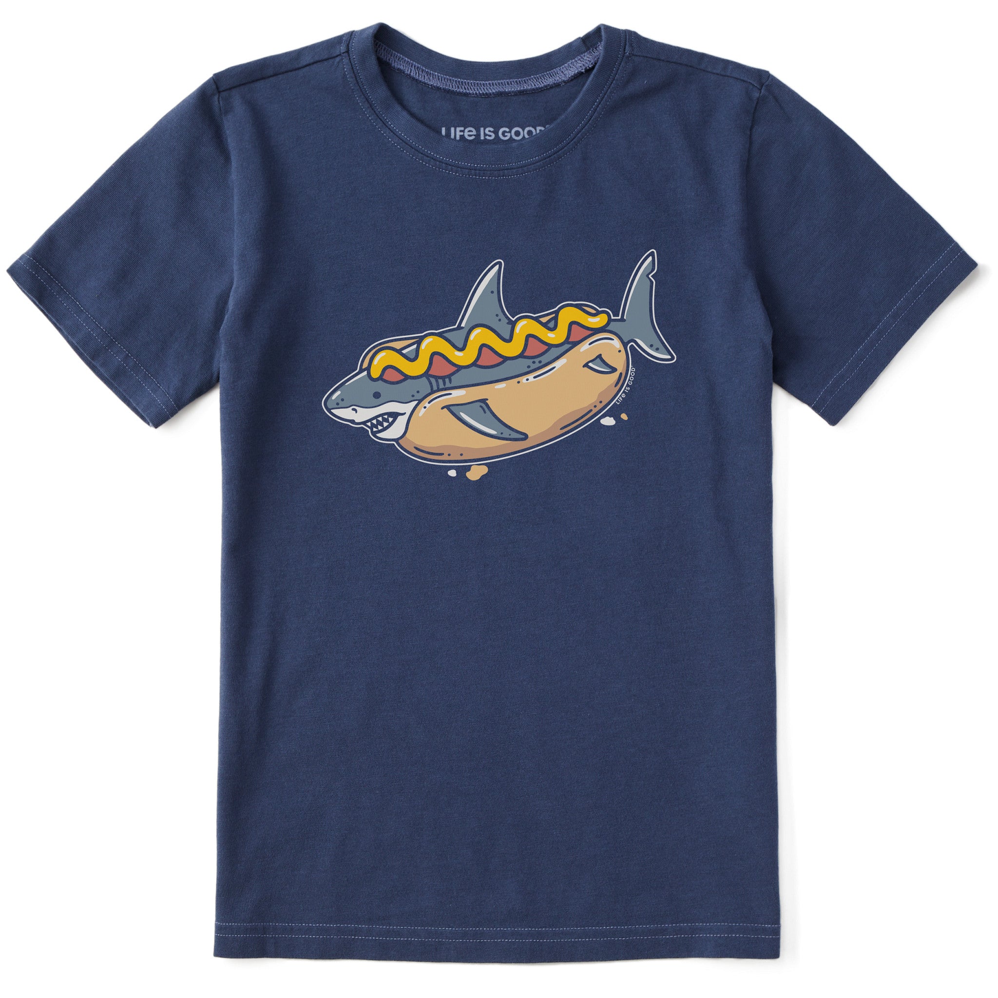 Kids Hot Dog Shark Short Sleeve Crusher Tee | Shop Life is Good