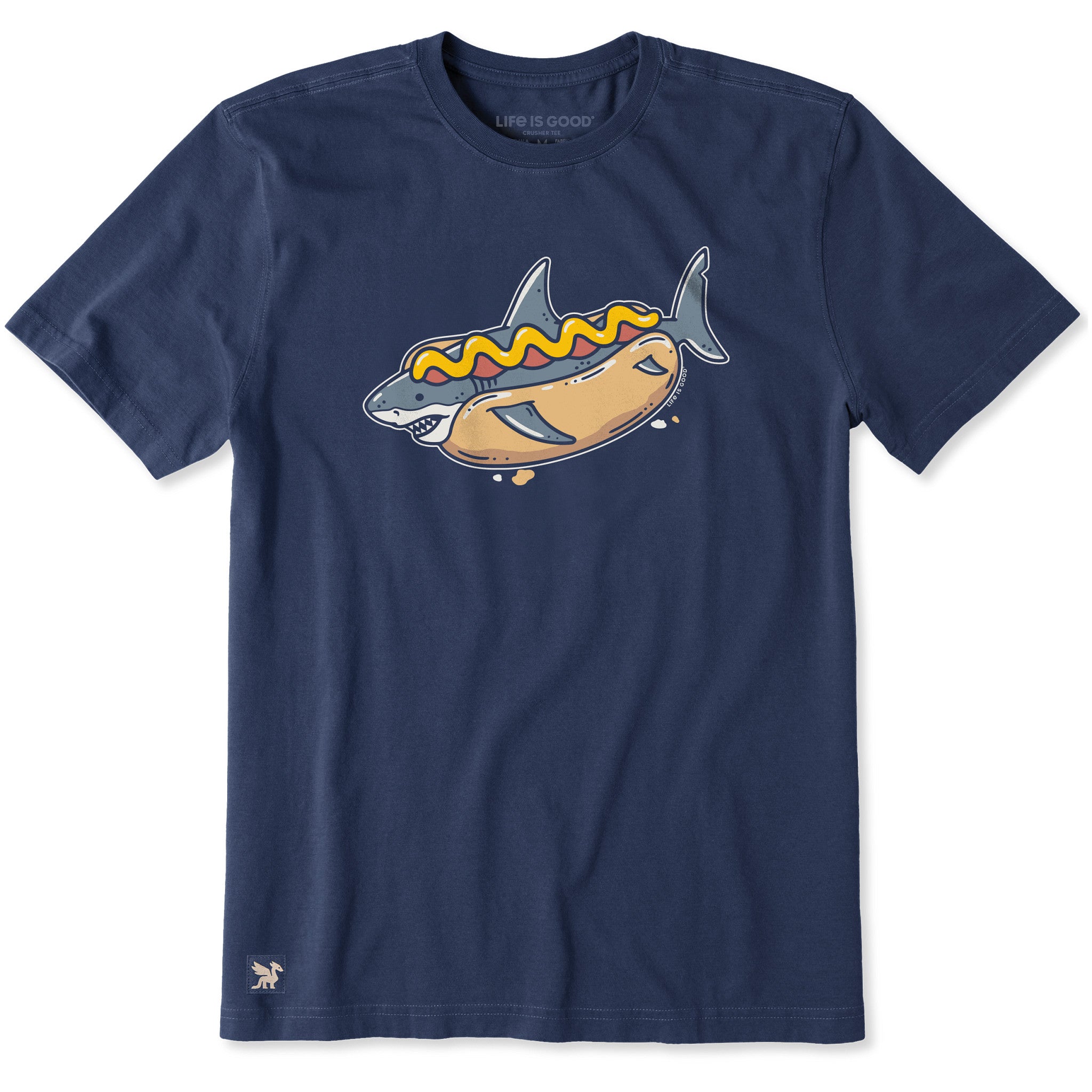 Men's Hot Dog Shark Short Sleeve Crusher Tee | Shop Life is Good