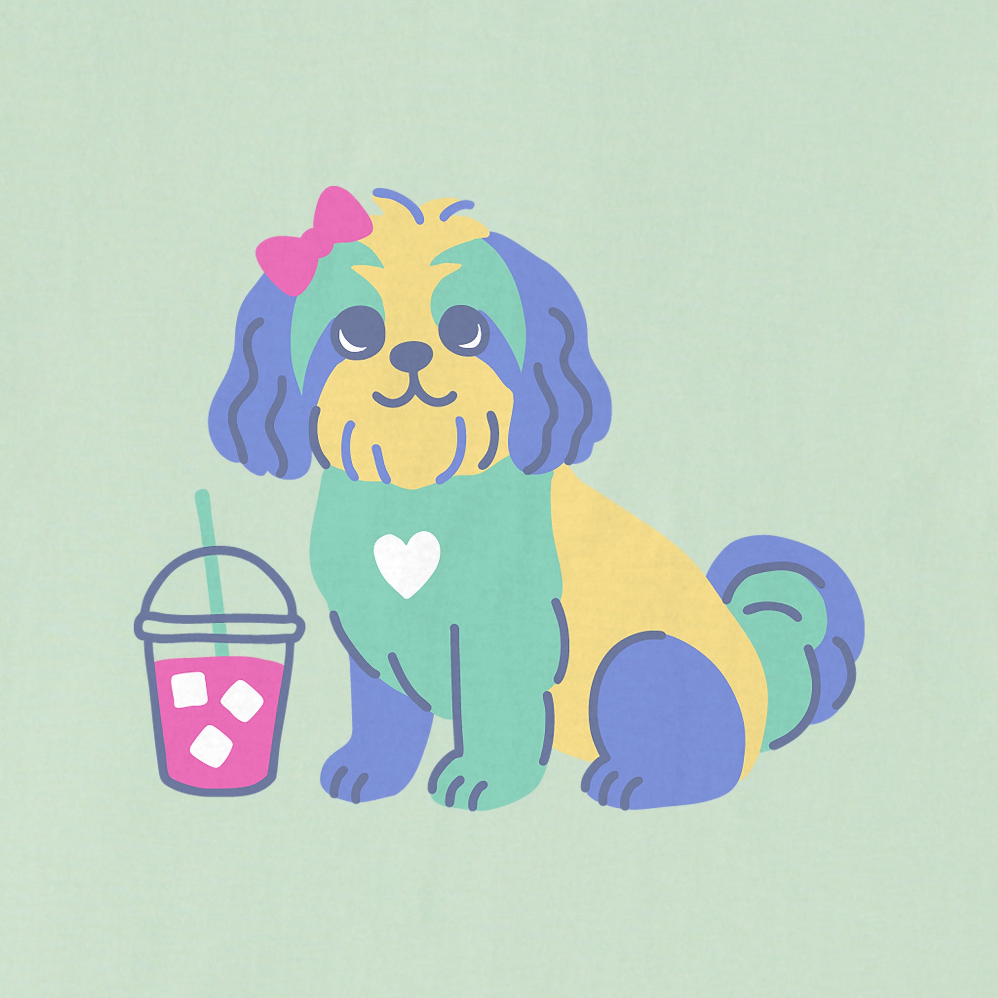 Women's Shih Tzu Drink Short Sleeve Crusher Boxy Tee | Shop Life