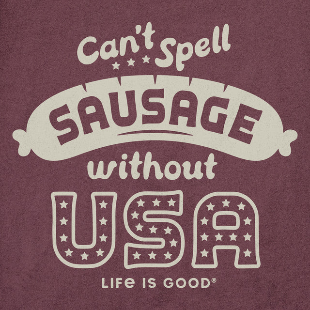 Product image for "Men's Can't Spell Sausage without USA Short Sleeve Crusher Tee" ||184201_2