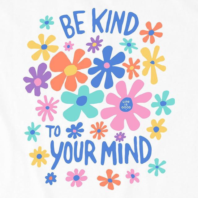 Product image for "Women's Be Kind To Your Mind Flowers Short Sleeve Crusher Boxy Tee" ||184315_2