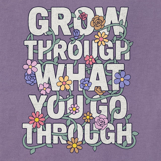 Product image for "Women's Grow Through Floral Vine Short Sleeve Crusher Tee" ||184339_2